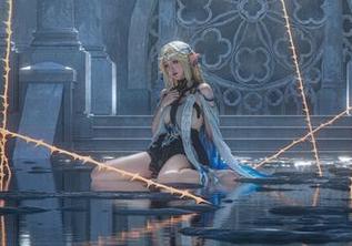 阿薰kaOri的死库水写真：无圣光背景下的水花四溅